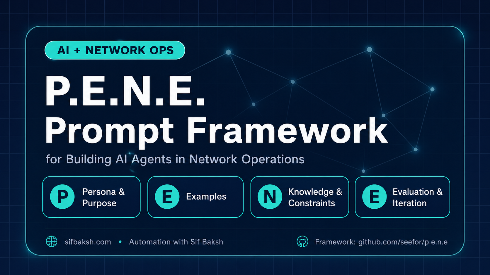 P.E.N.E.: The Prompt Framework I’m Using to Build AI Agents for Network Operations